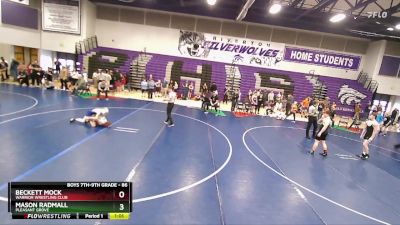 86 lbs Quarterfinal - Beckett Mock, Warrior Wrestling Club vs Mason Radmall, Pleasant Grove