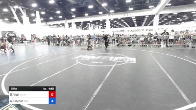 58 lbs Consi Of 8 #2 - Damian Vigil, Palmer Divide vs Ankido Peyour, Turlock Wrestling