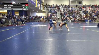 133 lbs R-64 - Kase Snyder, Muncy vs Evan Sala, Mt. Lebanon