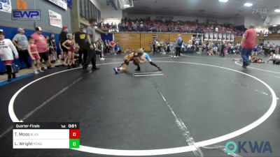 70 lbs Quarterfinal - Tucker Moss, Blanchard Wrestling Club vs Ledger Wright, Powerhouse Wrestling Club