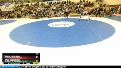 157 lbs Champ. Round 1 - K`den McMullin, Pacific University (Oregon) vs Zack Schneider, University Of Wisconsin-Eau Claire