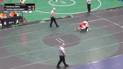 132 lbs Consi Of 16 #1 - Nicholas Smith, Chartiers-Houston vs Gavhin Leskovansky, Clearfield