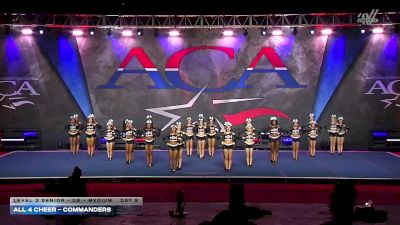 All 4 Cheer - Commanders [2026 L3 Senior - D2 - Medium Day 2] 2026 ACA Grand Nationals