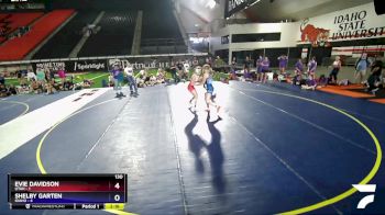 130 lbs Placement Matches (16 Team) - Evie Davidson, Utah vs Shelby Garten, Idaho