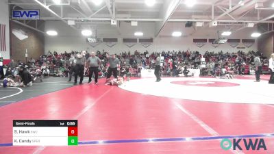 58 lbs Semifinal - Stryker Hawk, Salina Wrestling Club vs Kaiden Candy, Sperry Wrestling Club