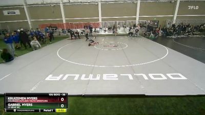 56 lbs Cons. Round 5 - Gabriel Myers, LV Bear WC vs Kruizemen Myers, Colorado Outlaws Youth Wrestling