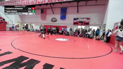 JH 126 lbs 3rd Place Match - Tess Wright, Weatherford JH vs Kathryn Tetreault, Cache JH