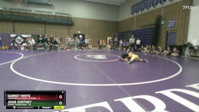 85 lbs Round 1 (6 Team) - Garret White, Thermopolis Middle School vs Jesse Gortney, Burns Junior High