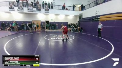 91 lbs Cons. Round 3 - Garrett Davis, Powell Middle School vs Liam Winters, Riverton Middle School