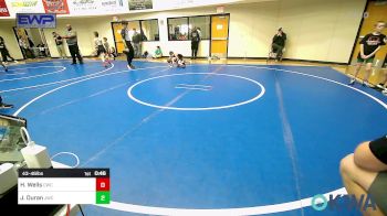 43-46 lbs Rr Rnd 2 - Hunter Wells, Claremore Wrestling Club vs Jantzen Duran, Jay Wrestling Club