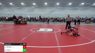 110 lbs Consolation - Ethan Ritchey, York vs Giovanni Polito, Pittsburgh