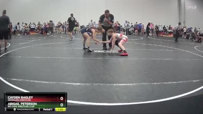 85 lbs Semifinal - Abigail Peterson, Big Game Wrestling Club vs Cayden Bagley, Woodland Wrestling