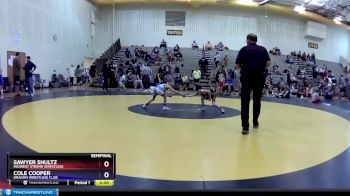 49 lbs Semifinal - Sawyer Shultz, Midwest Xtreme Wrestling vs Cole Cooper, Dragon Wrestling Club