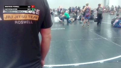 129 lbs Round 3 (8 Team) - Braydon Powell, The Factory vs Qwyntan Dyer, Mat Clash