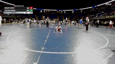 74 lbs Final - Brady Boyd, Juniata Valley vs Colton Writt, Greensburg Salem