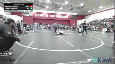 73 lbs Semifinal - Sawyer Shouse, Morrison Takedown Club vs Aiden Balderas, Wichita Training Center