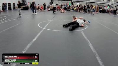 72 lbs Placement (4 Team) - Matthew Bly, Mat Assassins Black vs Brody Codd, Headhunters