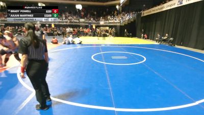 5A 190 lbs Champ. Round 1 - Julius Martinez, Corpus Christi Carroll vs Brady Powell, Aledo