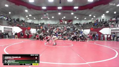 126 lbs Champ. Round 3 - Eli Broady, Mt. Vernon (Fortville) vs Jordin Franklin, North Central