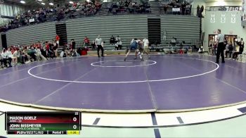 120 lbs Semis & 1st Wrestleback (8 Team) - Mason Goelz, Avon vs John Bissmeyer, Indianapolis Cathedral