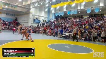 132 lbs Quarterfinal - Talan Savage, Sussex Central H S vs Nathan Moore, Caesar Rodney H S