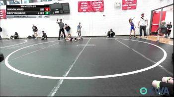 52 lbs Semifinal - Janson Jones, Standfast vs Griffyn Moyer, Del City Little League Wrestling