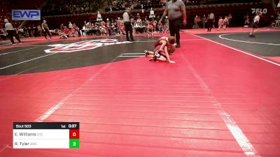 43 lbs Round Of 32 - Emerson Williams, Owasso Takedown Club vs Rowdy Tyler, Berryhill Wrestling Club