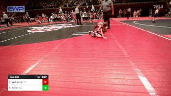 43 lbs Round Of 32 - Emerson Williams, Owasso Takedown Club vs Rowdy Tyler, Berryhill Wrestling Club