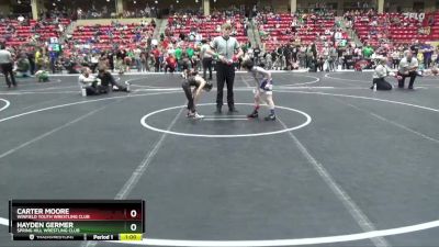 52 lbs Quarterfinal - Carter Moore, Winfield Youth Wrestling Club vs Hayden Germer, Spring Hill Wrestling Club