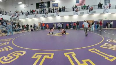 110 lbs 1st Place Match - Marcella Flannery, Worland Middle School vs Nova Burbank, Powell Middle School