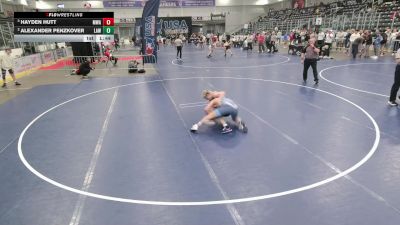 16U Boys - 144 lbs Semis - Hayden Hutt, Moen Wrestling Academy vs Alexander Penzkover, LaCrosse Area Wrestlers