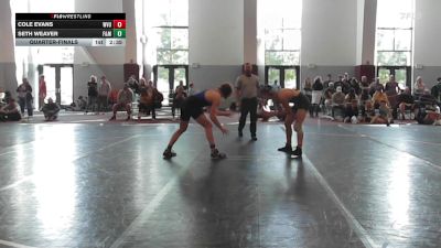 157 lbs Quarterfinal - Cole Evans, West Virginia vs Seth Weaver, Franklin & Marshall