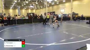 75 lbs Quarterfinal - Ethan Thompson, Southmoreland vs Shane McCartney, Kiski Area