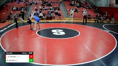 215 lbs Cons. Round 5 - Adam Baloga, Burgettstown Hs vs Seth Kimmel, Berlin Brothersvalley Hs