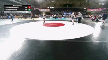 Girls 4A 145 lbs Semifinal - Karlee Brummett, Spanaway Lake (Girls) vs Marissa Denke, Glacier Peak (Girls)
