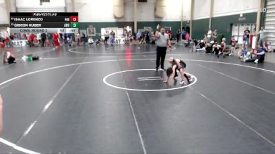 55 lbs Cons. Round 2 - Gideon Huber, Ankeny Wrestling Club vs Isaac Lorenzo, FoxFit