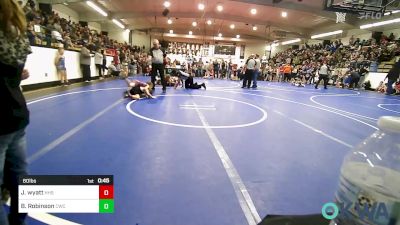 60 lbs Consi Of 8 #1 - Jackson Wyatt, Hulbert High School vs Brooklin Robinson, Claremore Wrestling Club