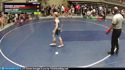 70 lbs Quarterfinal - Gibson Ashby, Wasatch Wrestling Club vs Taggert Borwegen, Delta Wrestling Club