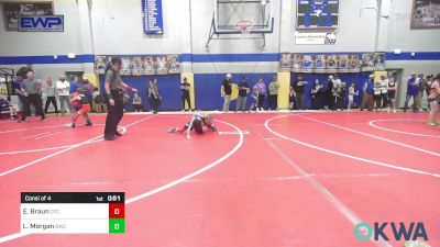 52 lbs Consi Of 4 - Emerson Braun, Owasso Takedown Club vs Lucas Morgan, Berryhill Wrestling Club