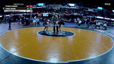 G - 145 lbs Champ. Round 2 - Anna Cronk, St. Ignatius Girls vs Ryann Gorder, Baker Girls
