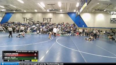 96 lbs Cons. Round 1 - Brody Ellis, Alta Wings Wrestling vs Carson Brems, Mountain Ridge Youth