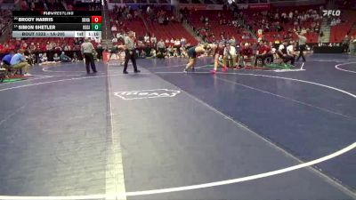 1A-285 lbs Cons. Round 2 - Simon Shetler, Regina, Iowa City vs Brody Harris, South Hamilton