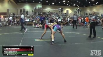 120 lbs Quarterfinals (8 Team) - Luke Munsterman, American Gladiators vs Riker Ohearon, Untouchables Purple