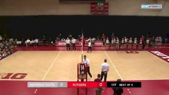 2018 Michigan State vs Rutgers | Big Ten Women's Volleyball