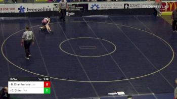 102 lbs Quarterfinal - Bryndin Chamberlain, Clearfield vs Gavin Green, Fairfield