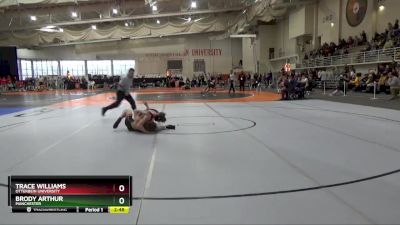 141 lbs Cons. Round 3 - Brody Arthur, Manchester vs Trace Williams, Otterbein University