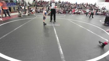 46 lbs Consi Of 8 #1 - Huxley Hiner, Pawnee Peewee Wrestling vs Ryker Horton, Newkirk Takedown Club