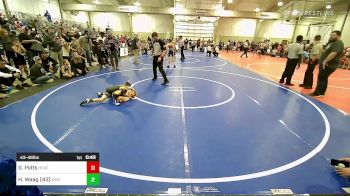 43-46 lbs Quarterfinal - Garrett Potts, Heat vs Hudson Waag (43), Keystone Wrestling Club