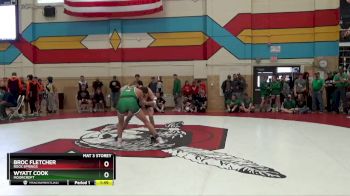 144 lbs Champ. Round 1 - Wyatt Cook, Moorcroft vs Broc Fletcher, Rock Springs