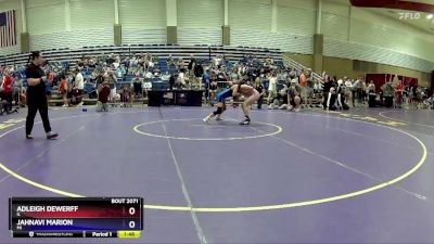 87-90 lbs Quarterfinal - Adleigh DeWerff, IL vs Jahnavi Marion, MI